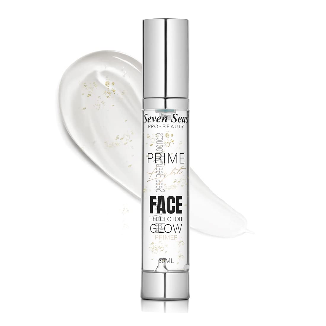 Seven Seas Prime Light Face Perfector Glow Primer - Oil Absorbing, Moisturizing & Skin Smoothing Primer for Long-Lasting Matte & Poreless Finish - 30ml Transparent - Perfect for Daily Makeup Base, Oily Skin Control & Flawless Complexion