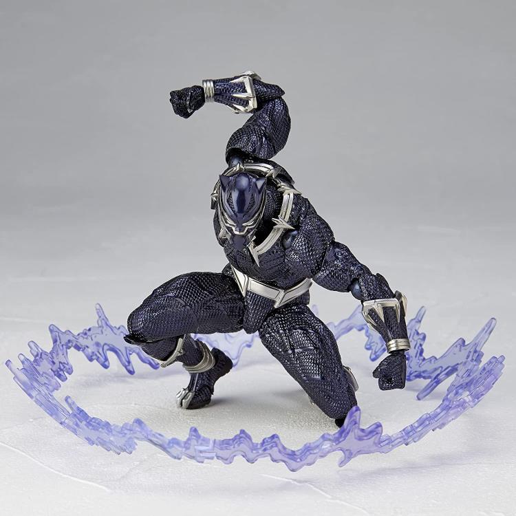 Amazing Yamaguchi Revoltech No. 030 Black Panther Action Figure - Highly Articulated Collectible for Marvel Fans & Display