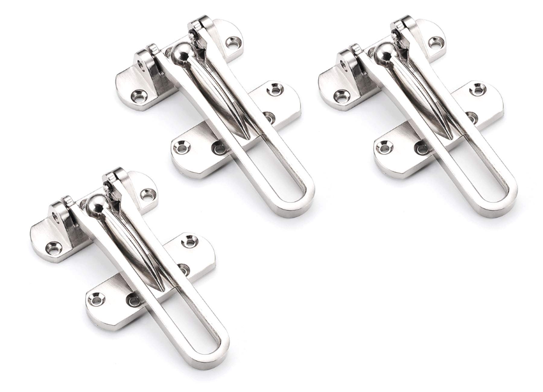 FGen 3-Pack Stainless Steel Anti-Theft Door Lock Chain - Heavy Duty Security Latch for Home, Apartment & Hotel Safety - Perfect for Front Doors, Bedrooms & Travel Security
