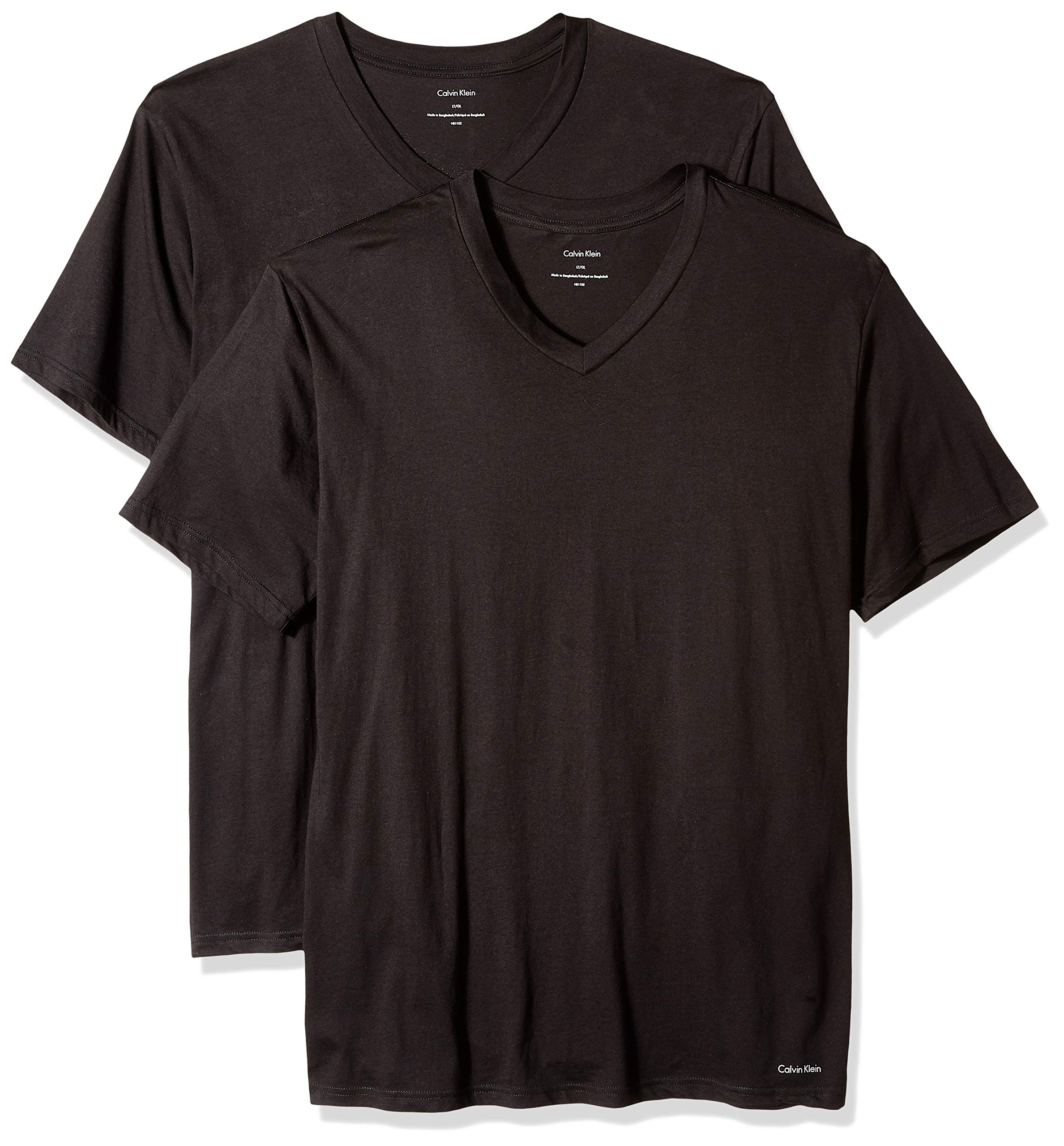 Calvin Klein Men's Big & Tall Cotton Classic V-Neck T-Shirts - Soft Comfort Fit Casual Tees for Everyday Wear, Work & Lounge