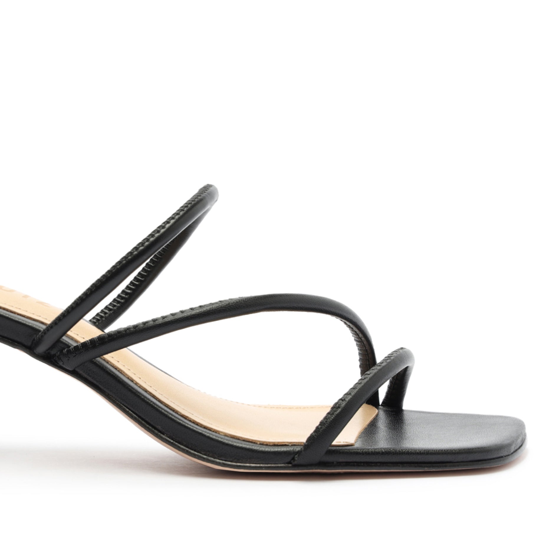 Chessie Women's Mid Heel Nappa Leather Sandals - Comfortable Dressy Strappy Sandals for Summer, Weddings & Office Wear