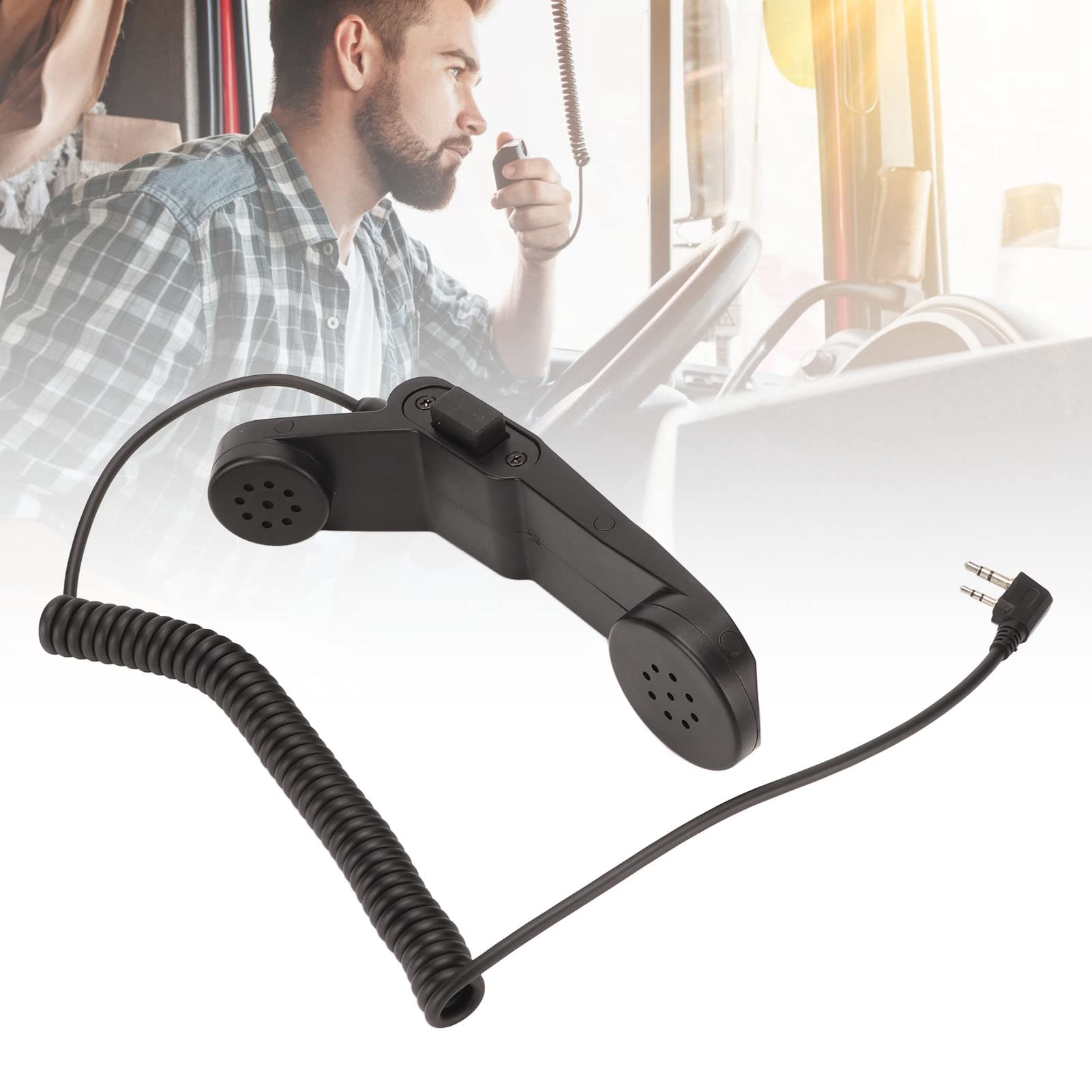 Professional Z117 Handheld Speaker Microphone with PTT Button - Compatible with BaoFeng UV-5R/UV-6R/UV-82HX/DM-5R, Kenwood & HYT Two-Way Radios - Ideal for Outdoor Adventures, Security Work & Emergency Communication
