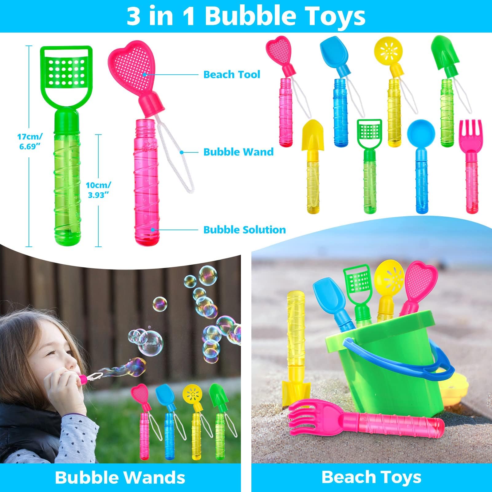 56 PCS Summer Beach Pool Party Favors for Kids Ages 3-12 - Bulk Beach Balls, Kids Sunglasses & Bubble Wands - Perfect for Birthday Parties, Pool Parties & Beach Vacations