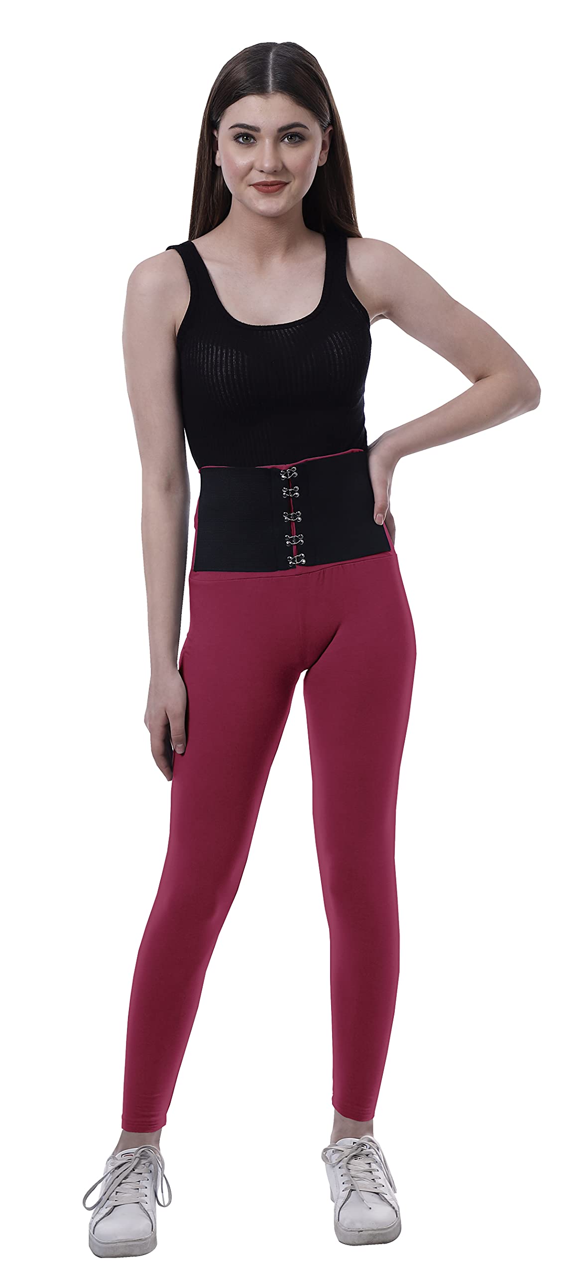 **Moomaya High Waisted Yoga Pants for Women - Corset Style Tummy Control Workout Leggings - Perfect for Yoga, Gym & Lounge Wear**