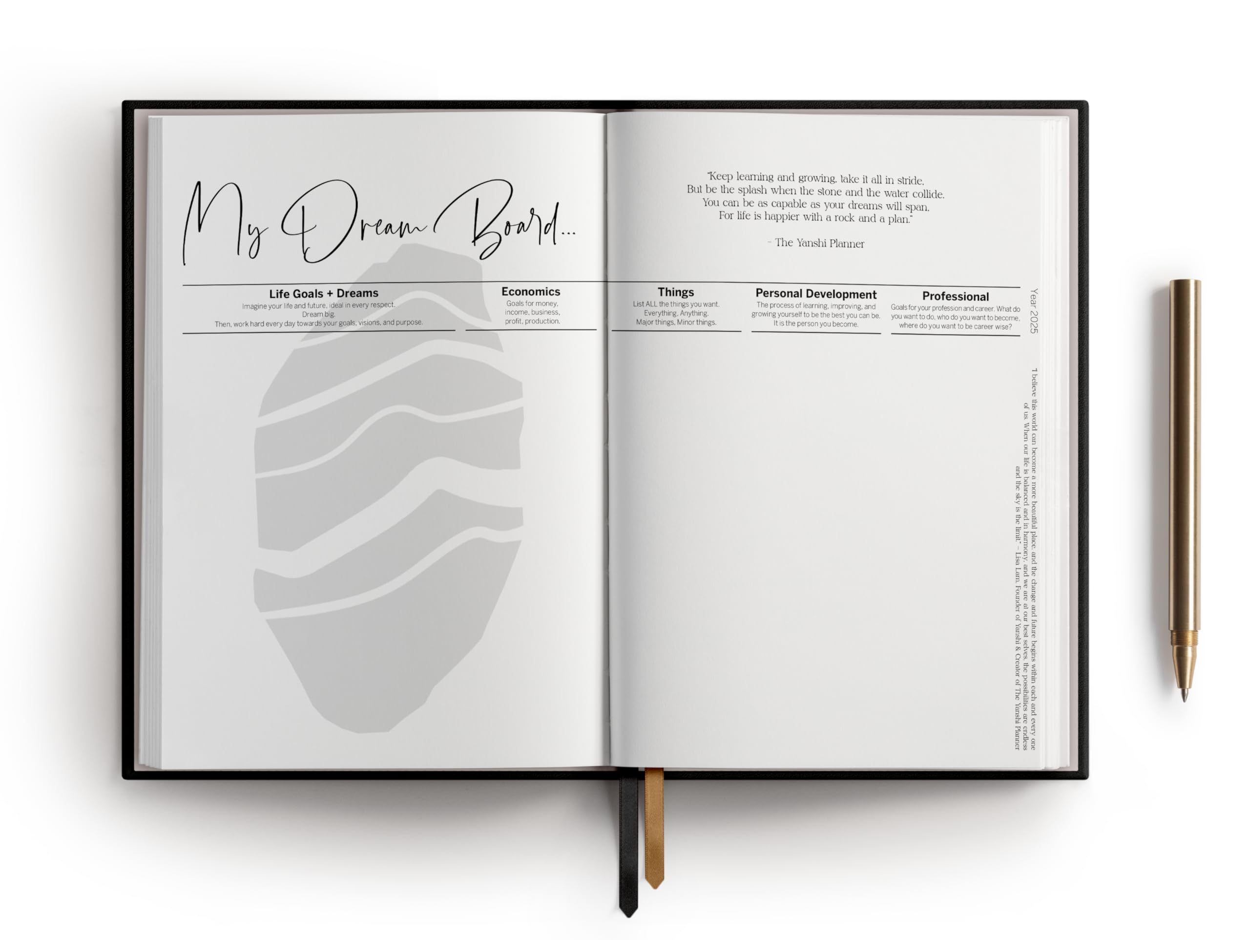 2025 Weekly & Monthly Planner - Leather Hardcover Productivity Planner with Hourly & Daily Layouts for Women & Men | 2025 Agenda & Yearly Organizer | Perfect for Work, School & Personal Goal Tracking