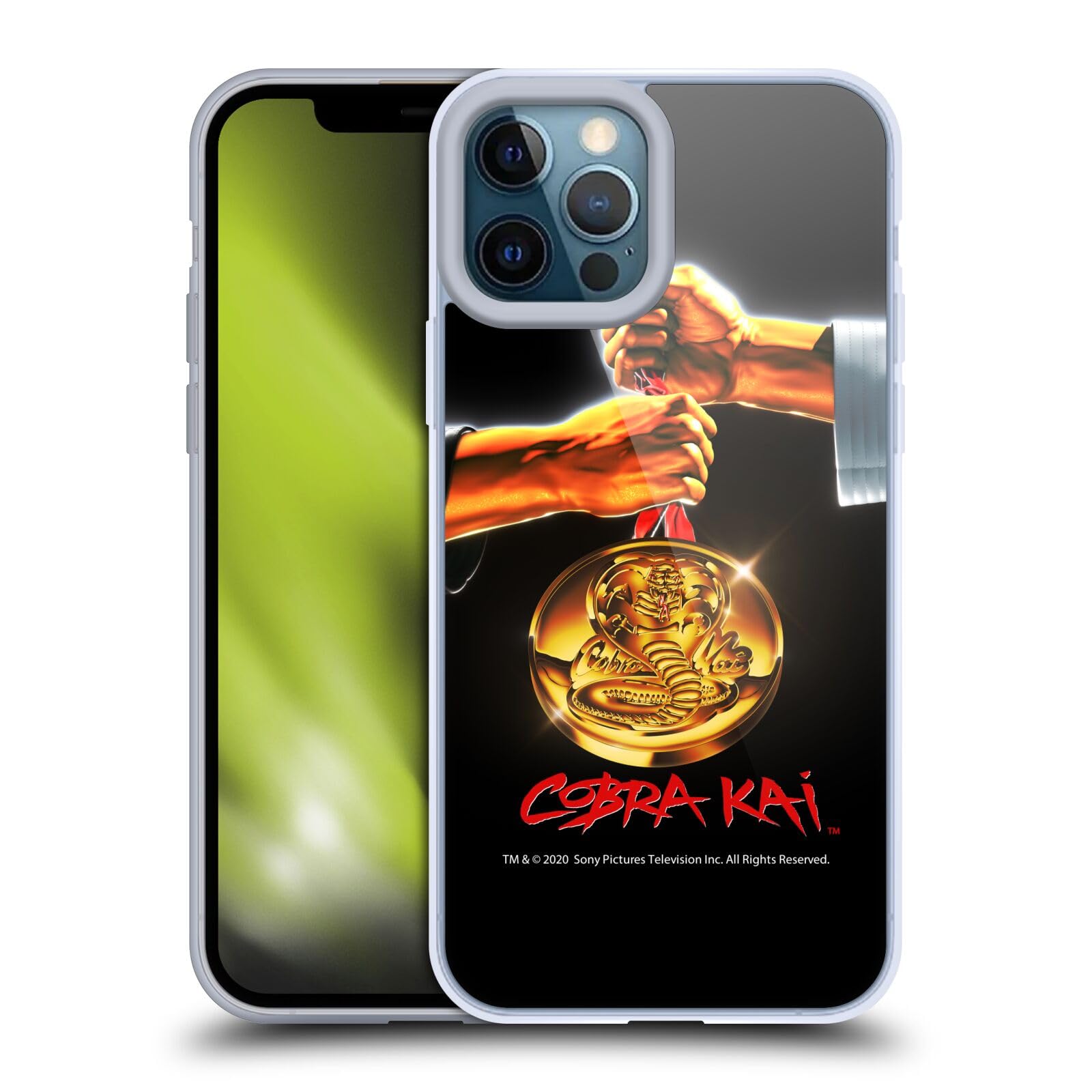 Official Cobra Kai Gold Medal Graphics Soft Gel Case for Apple iPhone 12 Pro Max - Durable Protective Cover with Licensed Design - Perfect for Fans, Everyday Use & Showcasing Your Style