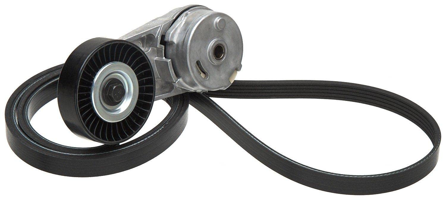 Serpentine Belt Drive Component Kit - Compatible with Chevrolet Silverado, Tahoe, Suburban - Replacement Accessory Belt Drive Kit for Smooth Engine Performance - Ideal for Highway Driving, Off-Road Adventures & Daily Commutes