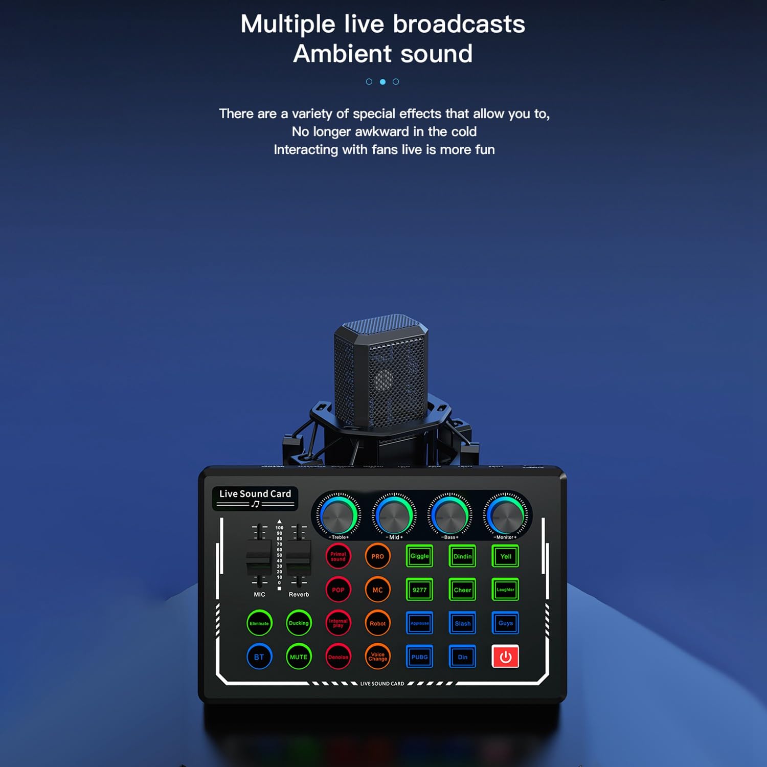 Burulria V88 USB Audio Mixer - External Sound Card with Headset & Microphone for Live Streaming, Gaming, Podcasting on PC, Mobile Phone, Laptop - Black | Perfect for Home Studio, Online Meetings & Music Production
