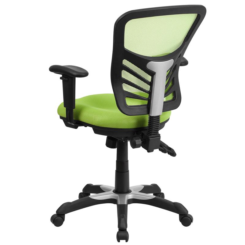 FLASH Mid Back Mesh Executive Office Chair - Ergonomic Swivel Chair with Adjustable Arms & Lumbar Support (Model HL 0001) - Perfect for Home Office, Gaming & Workspaces