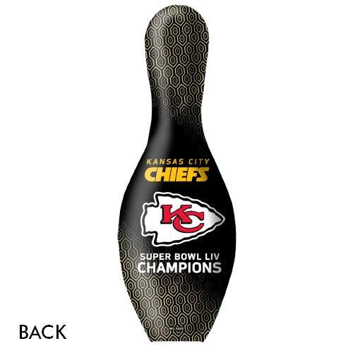 2020 Super Bowl 54 Champions Kansas City Chiefs Black Bowling Pin - OnTheBallBowling | Perfect for Game Room Decor, Sports Fan Gifts & Bowling Alley Collectibles