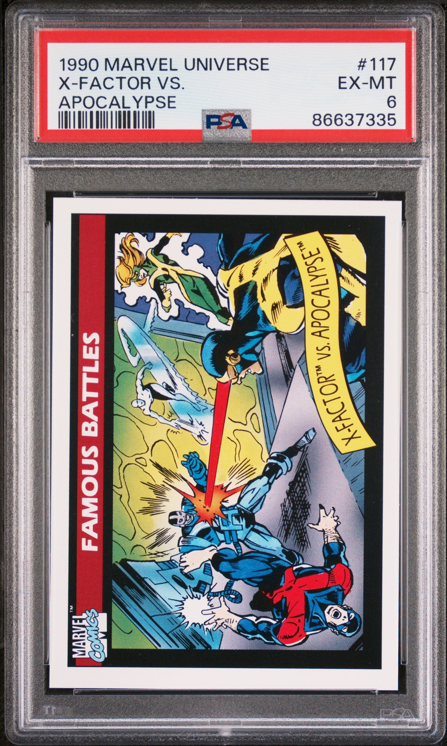 1990 Marvel Universe X-Factor vs. Apocalypse #117 PSA 6 Comic Book - Rare Collectible for Superhero Fans & Comic Collectors - Perfect for Display, Investment & Nostalgic Gift