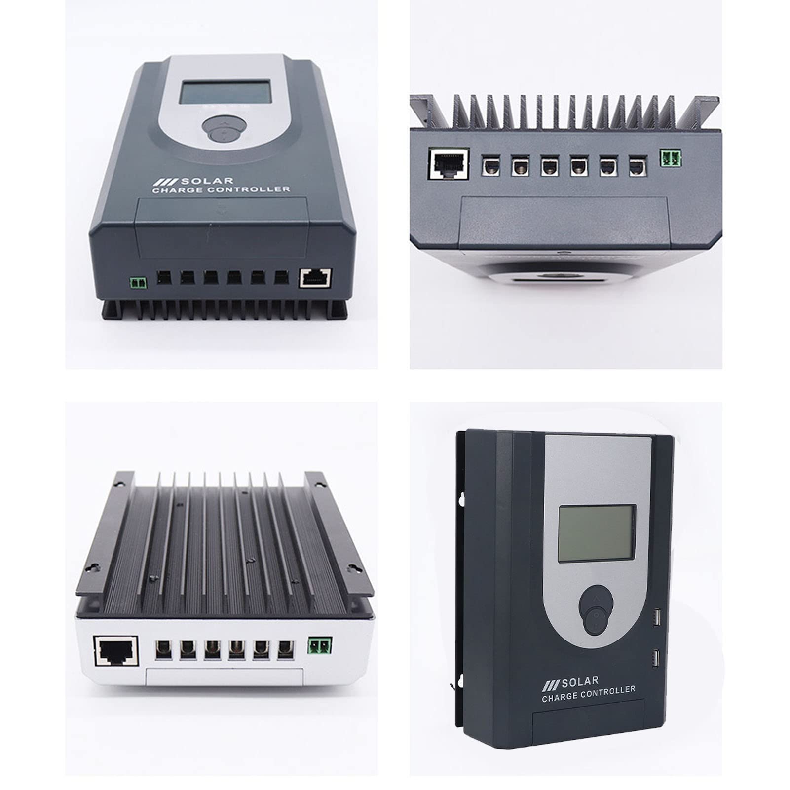 WEYI 40A Solar Charge Controller with Bluetooth, Digital Display, 12V/24V/100V DC Universal Solar Panel Regulator for RV, Boat, Off-Grid System - Overcharge/Short Circuit Protection | Perfect for Camping, Marine & Solar Power Applications