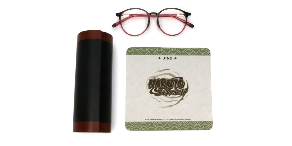 JINS x NARUTO SAKURA Model Rose Glasses - Anime Inspired Eyewear Collection for Naruto Fans | Perfect for Cosplay, Anime Conventions & Daily Fashion