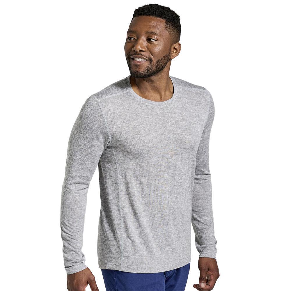 Men's Saucony Stopwatch Performance Long Sleeve Running Shirt - Lightweight Moisture-Wicking Athletic Top for Jogging, Training & Outdoor Sports