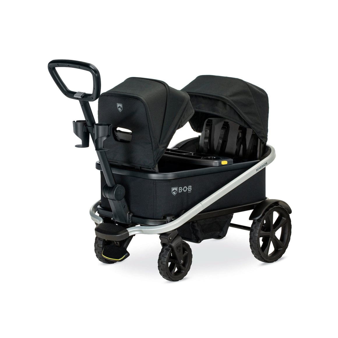 BOB Gear Renegade Canopy Stroller Wagon - 3-Seat All-Terrain Baby Wagon with 5-Point Safety Harness, Push/Pull Handle & Large Wheels | Perfect for Beach Outings, Park Adventures & Family Travel (Nightfall Color)