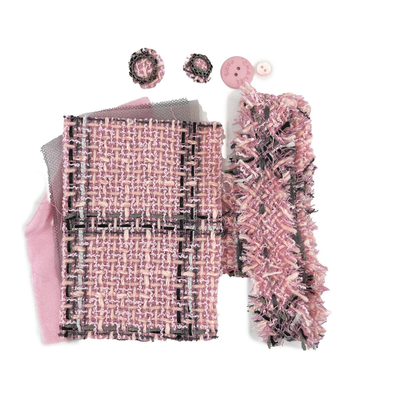 Chanel Lesage Tweed Plaid Blazer Jacket - Pink Fringed Coat for Women, Size US 10 (42 EU) | Luxury Tweed Blazer for Office, Party & Special Occasions