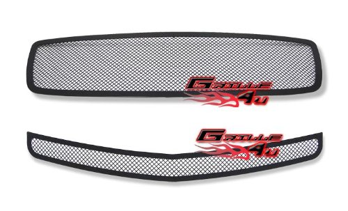 2005-2010 Dodge Charger Upper & Lower Bumper Grille Insert Combo - Stainless Steel Black Mesh Front Grill Replacement (D77889H) | Perfect for Car Upgrades & Customization
