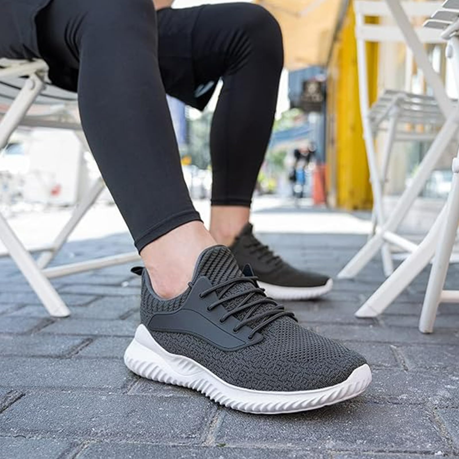 **Men's Slip-On Walking Sneakers with Memory Foam - Lightweight Breathable Running Shoes for Gym, Jogging, Tennis & Outdoor Activities | Perfect for Workouts, Casual Wear & Travel**