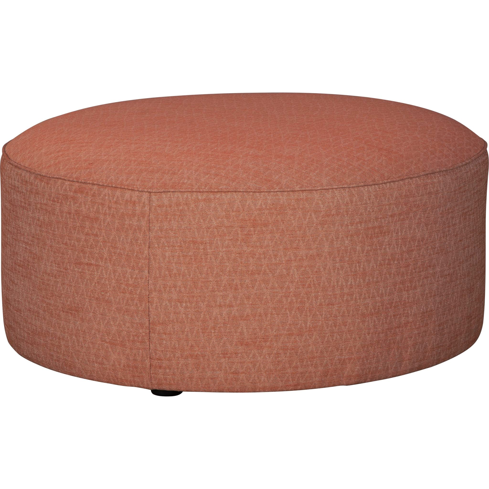 Almanza Oversized Accent Ottoman in Henna - Stylish Footrest & Extra Seating for Living Room, Bedroom, or Office Decor