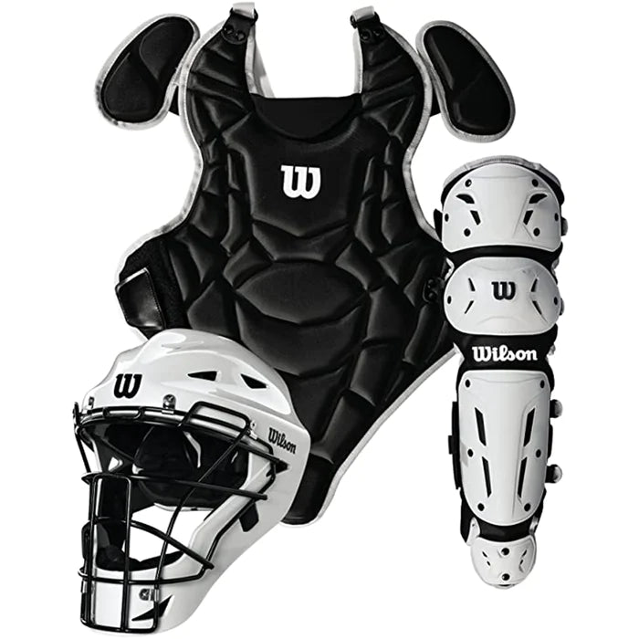 Wilson EZ Gear 2.0 Youth Baseball Catcher's Set - Size L/XL (Ages 10-14) | WB572020 | Lightweight Protective Gear for Young Catchers | Perfect for Little League & Youth Baseball Practice