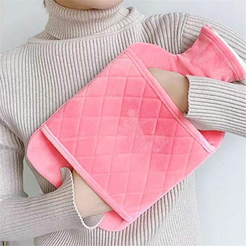 Zxb-Shop 1750ml Water-Filled Hot Water Bottle with Removable Leakproof Cover - Thick & Safe Heat Therapy for Winter, Washable & Durable for Pain Relief - Perfect for Home, Office, Bed Warmth and Menstrual Cramp Comfort