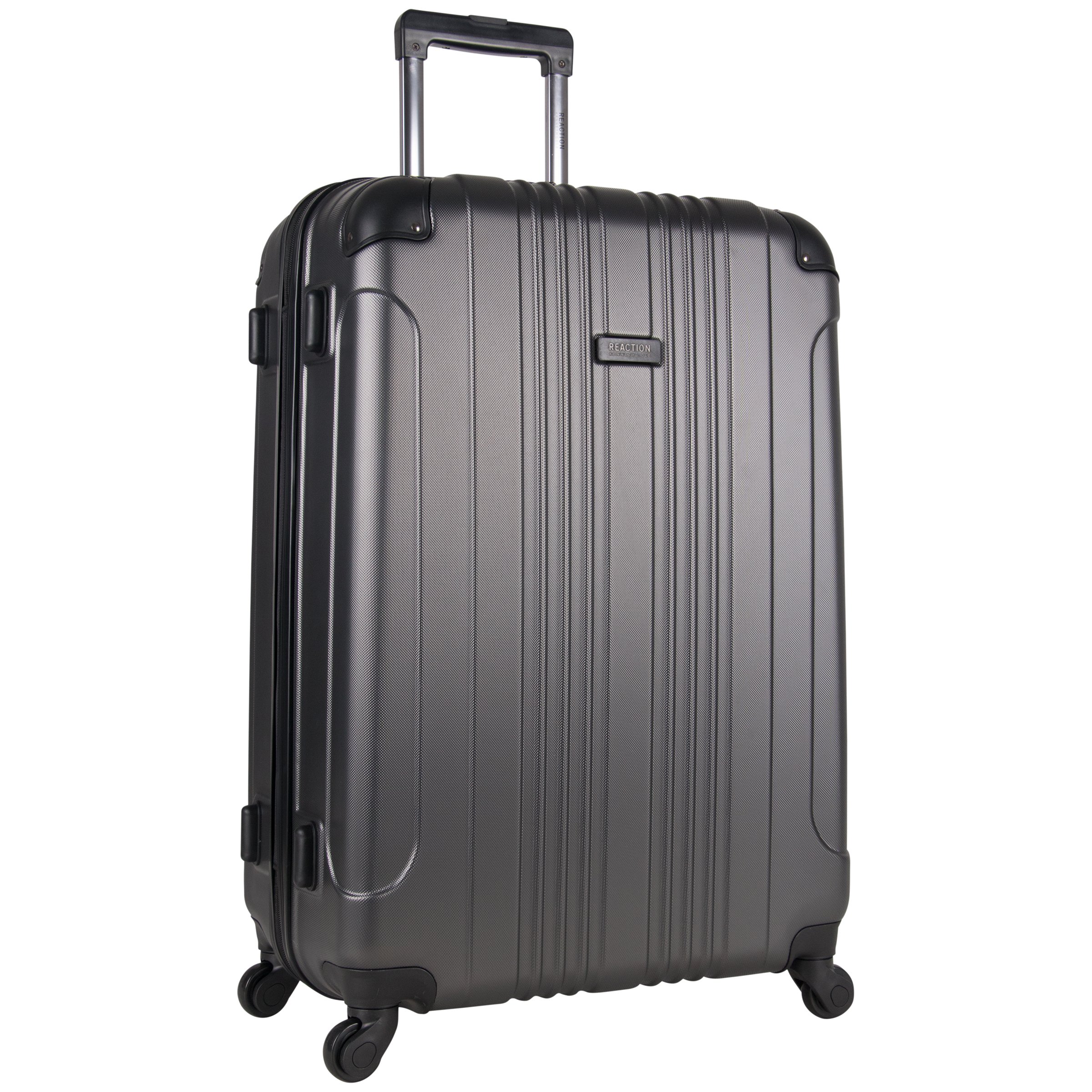 Kenneth Cole Out of Bounds Lightweight Durable Hardshell 4-Wheel Spinner Luggage - 28-Inch Checked Suitcase for Travel, Charcoal | Perfect for Business Trips, Vacations & Airplane Checked Baggage