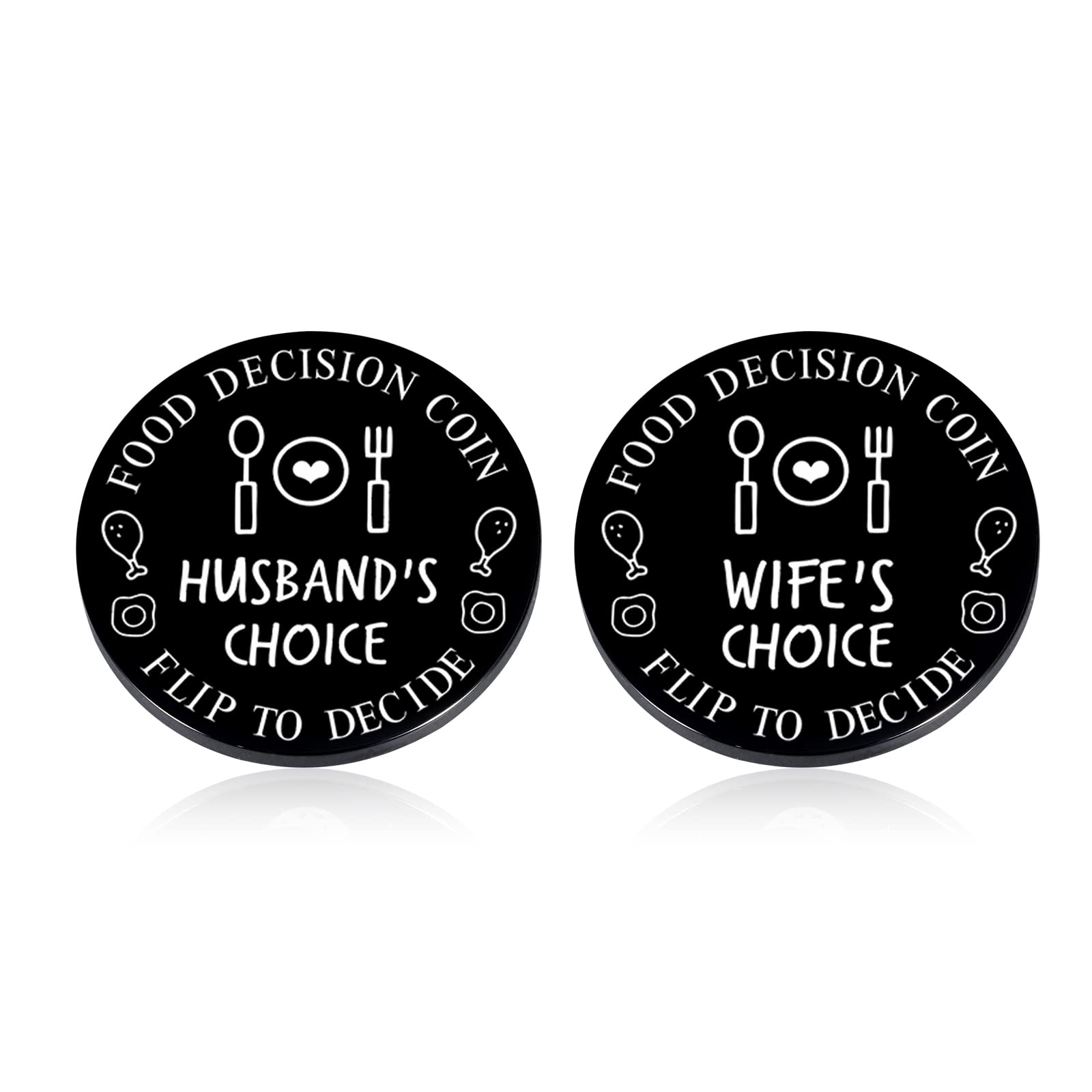 Funny Decision Coin for Couples - Yes No Flip Coin for Him Her - Perfect Anniversary, Wedding & Birthday Gift for Husband Wife - Unique Valentine's Day Present for Newlyweds - Great for Date Nights, Game Challenges & Romantic Surprises