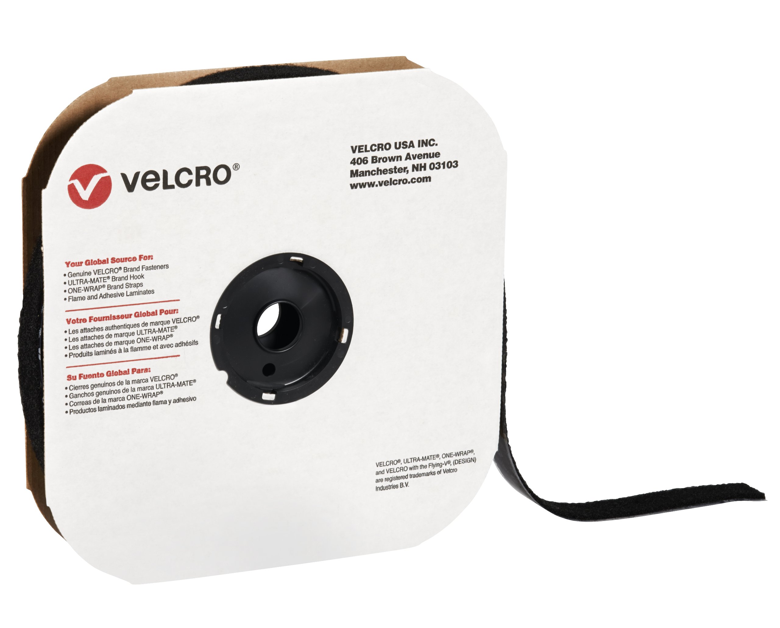 VELCRO Tape (191166) Self-Adhesive Hook and Loop Fastener Strips, 1.5