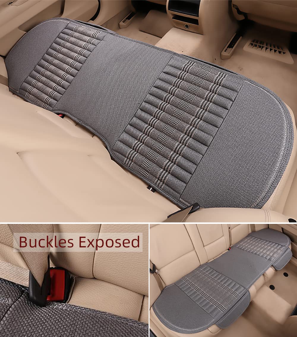 Premium Car Seat Cushion with Bamboo Charcoal - Universal Fit for Trucks, Vans, SUVs & Cars - Breathable Comfort Seat Cover with Storage Pouch (Gray) - Perfect for Long Drives, Road Trips & Daily Commutes