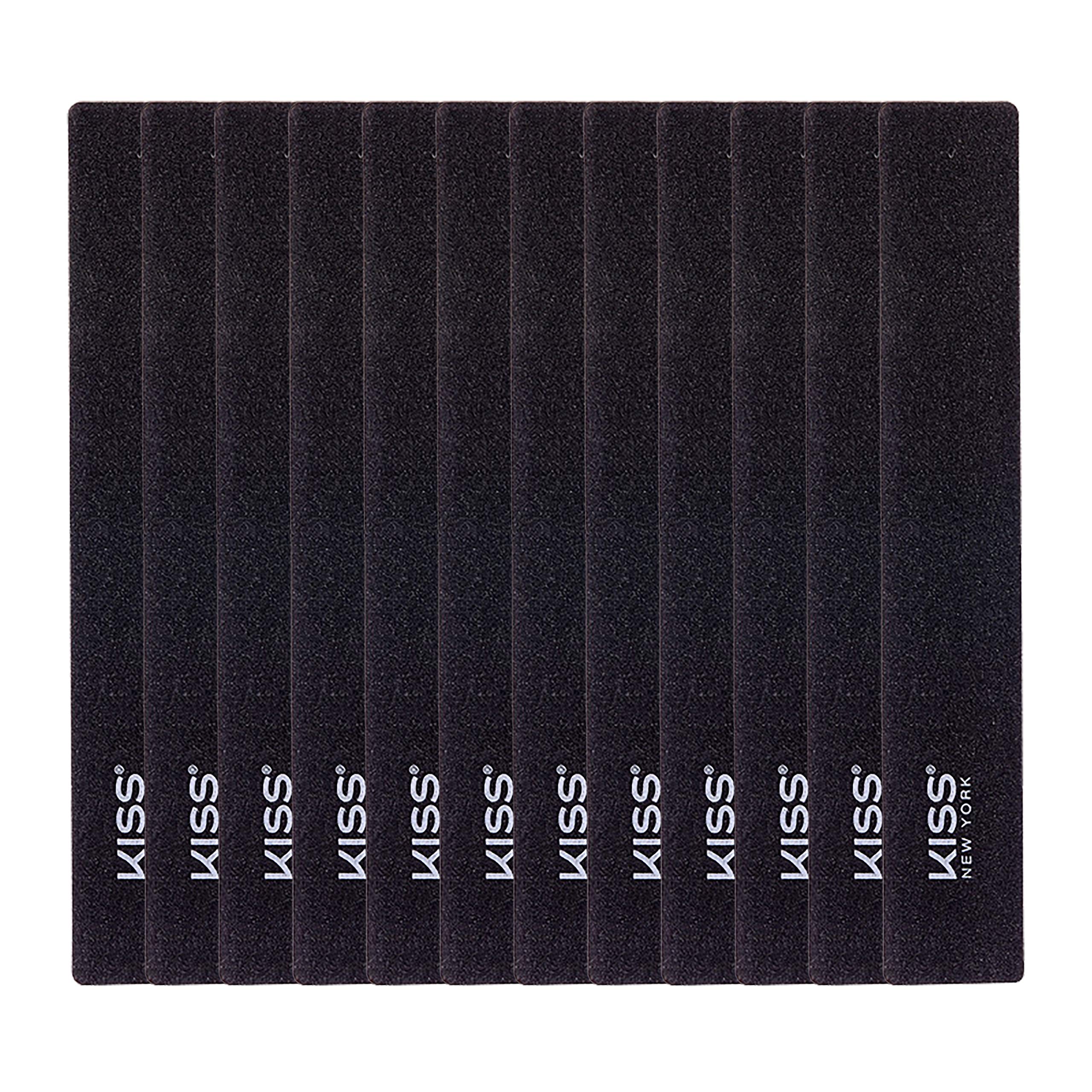 KISS Nail Files Wide Board Grinder - 12 Pack Double Sided Nail Buffers, Reusable & Washable Manicure Tools for Home, Salon & Travel Nail Care