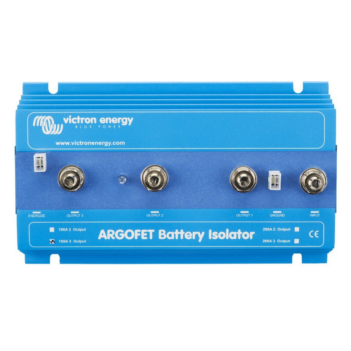 Victron Energy Argofet 100A Battery Isolator - 3 Battery Charging System for RVs, Boats & Off-Grid Power - 100A DC Current Protection for Marine, Solar & Automotive Applications