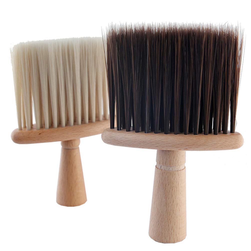 Professional Wooden Barber Hair Brush for Thick & Broken Hair - Neck & Face Duster Brush with Soft Bristles for Hair Styling, Cleaning & Detangling - Perfect for Salon, Home Hair Care & Beard Grooming
