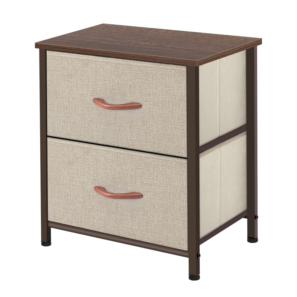 AZL1 Life Concept 2-Drawer Storage Dresser - Beige Organizer Unit for Bedroom, Hallway, Entryway & Closets | Space-Saving Furniture for Small Apartments & Home Organization