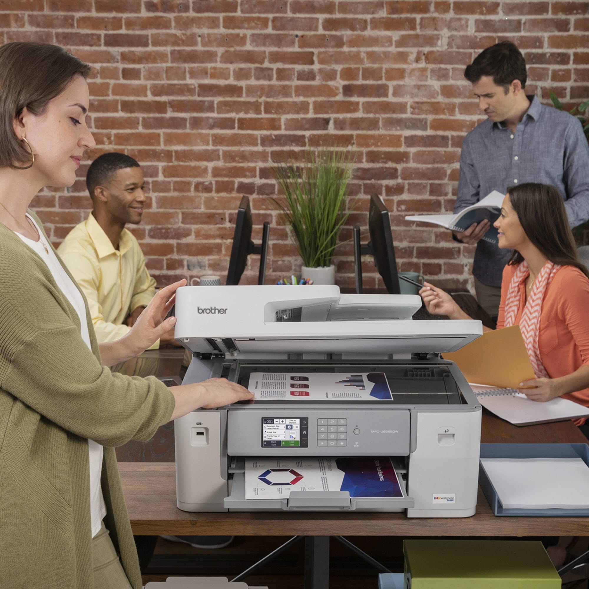 Brother MFC-J6555DW Wireless All-in-One Inkjet Printer with INKvestment Tank - Print, Copy, Scan, Fax | 11