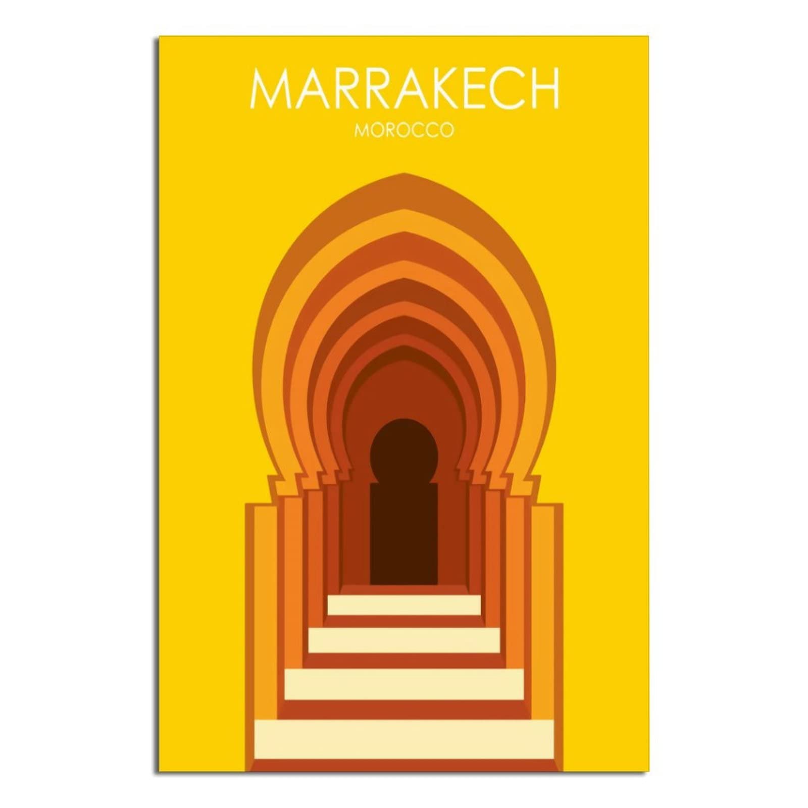 Vintage Morocco Travel Posters - Marrakech Canvas Wall Art Prints for Home Decor, 16x24 inches (40x60cm) - Perfect for Living Room, Bedroom & Bathroom Decoration | Travel-Themed Interior Design & Gift Idea