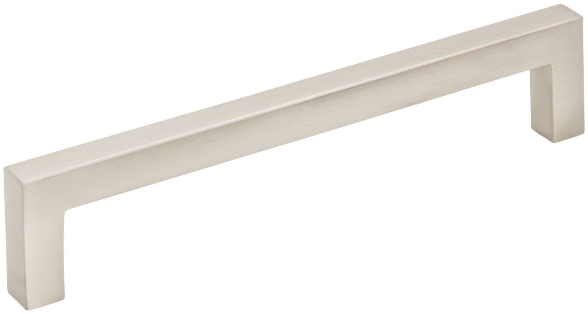 20-Pack 128mm Satin Nickel Cabinet Bar Pulls - Square Stanton Style Drawer Handles for Kitchen, Bathroom & Office Cabinets - Durable & Stylish Hardware Upgrade