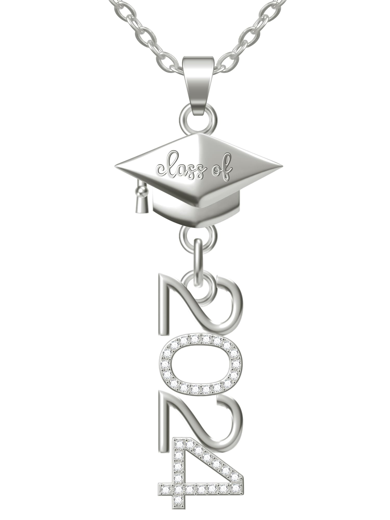 2024 Graduation Necklace for Women - Elegant Class of 2024 Jewelry Gift for Daughter, Sister & Best Friend - High School & College Graduation Present with Gift Box & Card - Perfect for Commencement Ceremonies & Graduation Parties