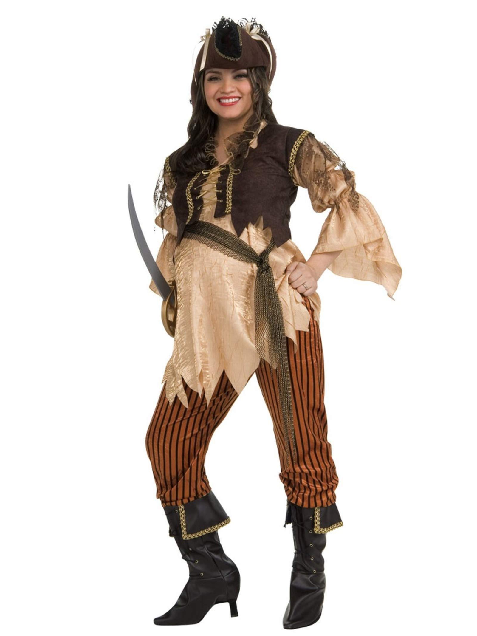 Rubie's Mommy To Be Pirate Queen Adult Costume - Pregnancy Pirate Dress for Halloween & Maternity Photoshoots - Perfect for Baby Showers & Themed Parties