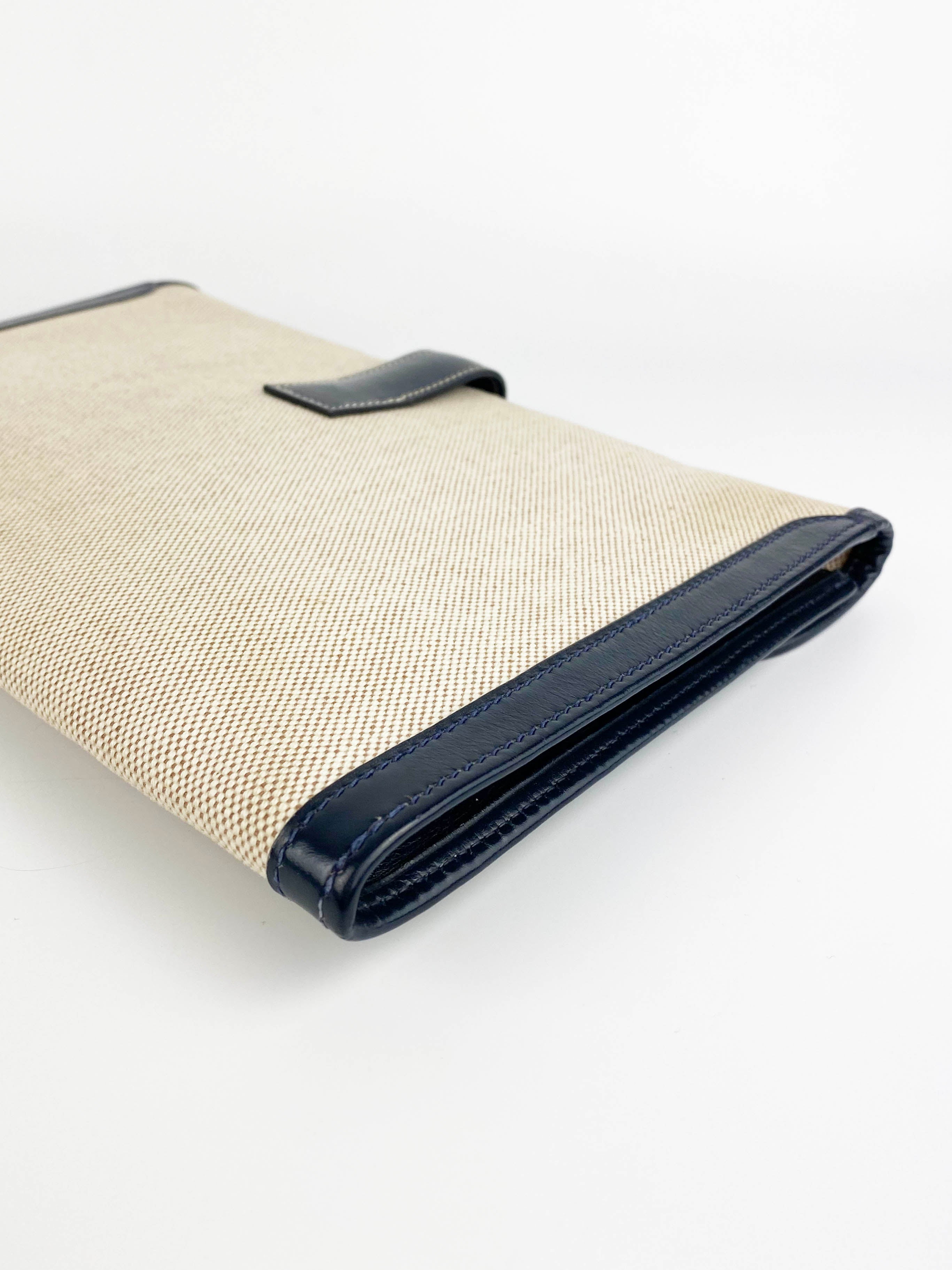 Vintage Hermes Jige Clutch Bag in White Canvas - Elegant Crossbody Purse for Women, Perfect for Parties, Weddings & Evening Events