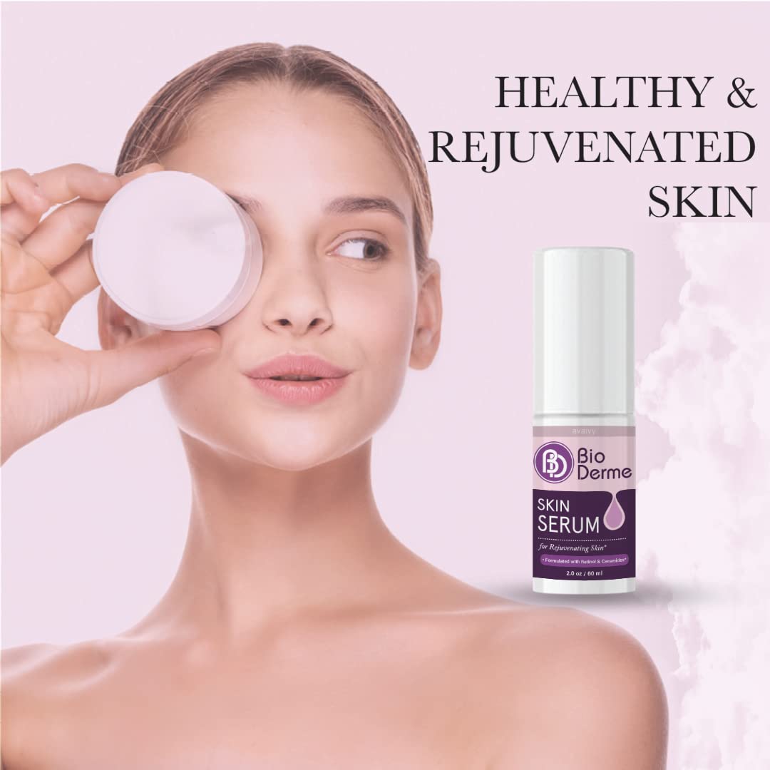Bioderme Skin Serum - Anti-Aging & Hydrating Facial Serum with Hyaluronic Acid & Vitamin C for Glowing Skin | Perfect for Daily Skincare Routine & Nighttime Use