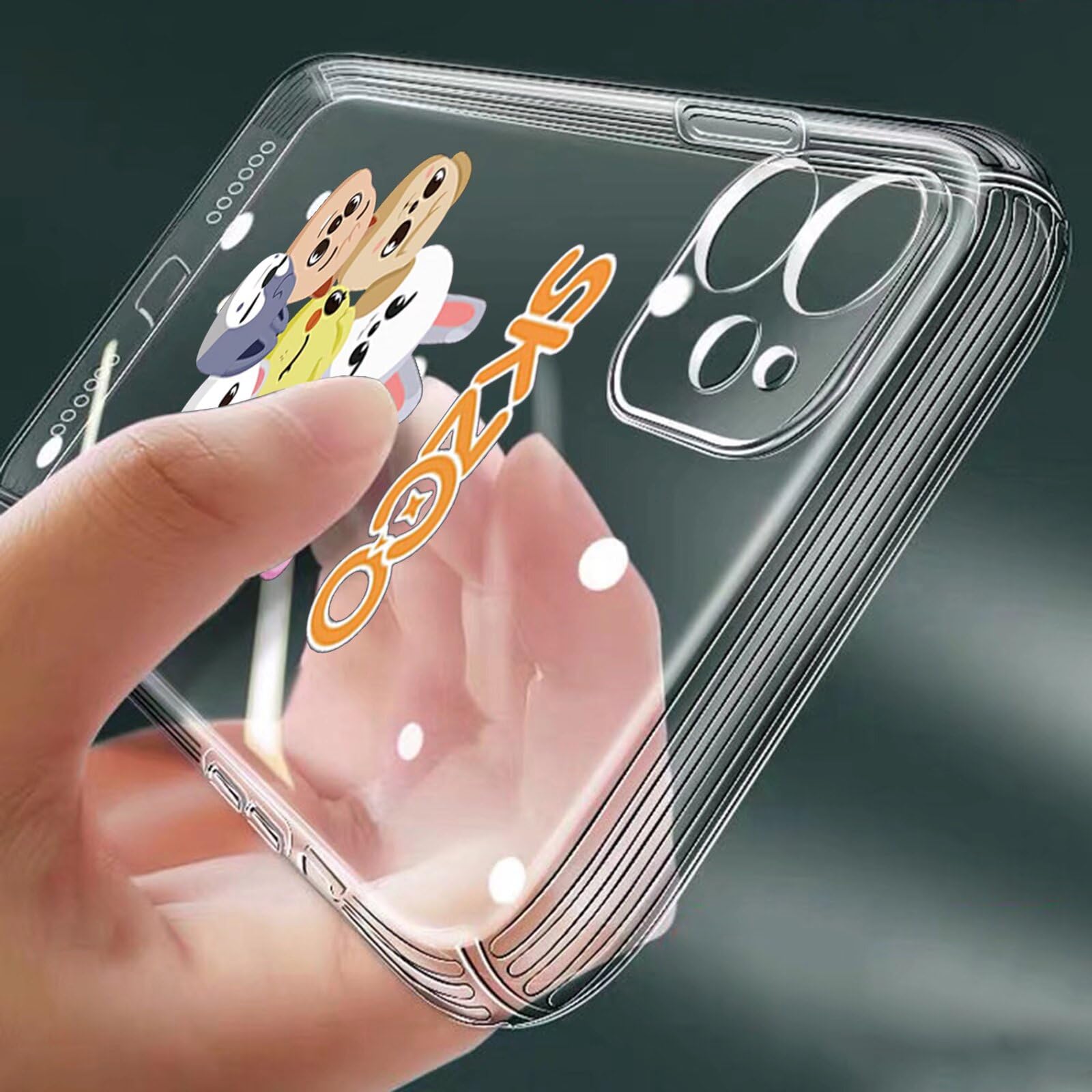 Stylish Kpop Cartoon Phone Case for iPhone 13 14 15 - Felix Changbin Bangchan Design | Protective Slim Cover for Stray Kids Fans | Perfect for Concerts, Daily Use & Kpop Fan Gifts