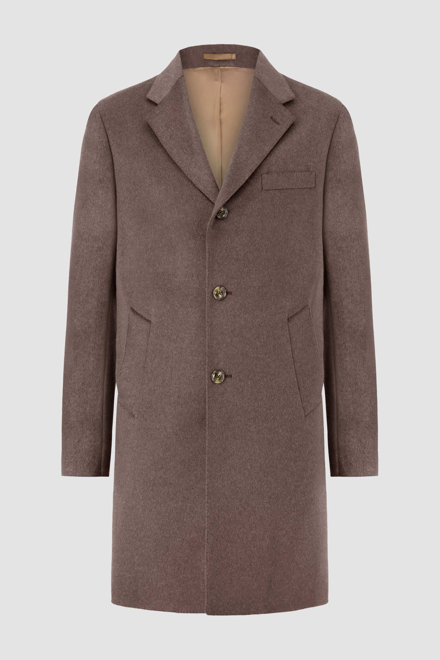 Barba Napoli Brown C Brio Coat - Premium Italian Wool Overcoat for Men | Elegant Winter Outerwear for Business & Formal Occasions