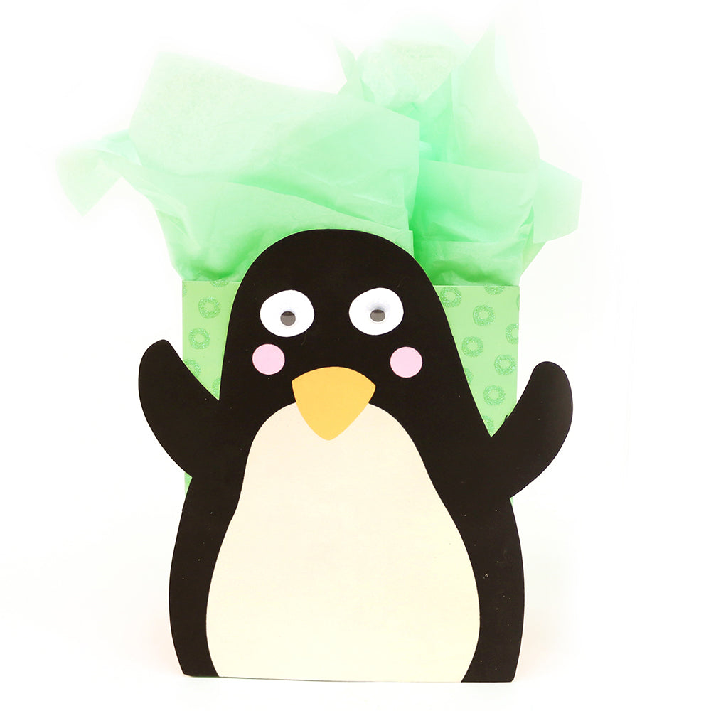 iColoris Medium Frolic and Friends Matte Gift Bag with Black Flocking - Perfect for Birthday Parties, Baby Showers & Holiday Gifting