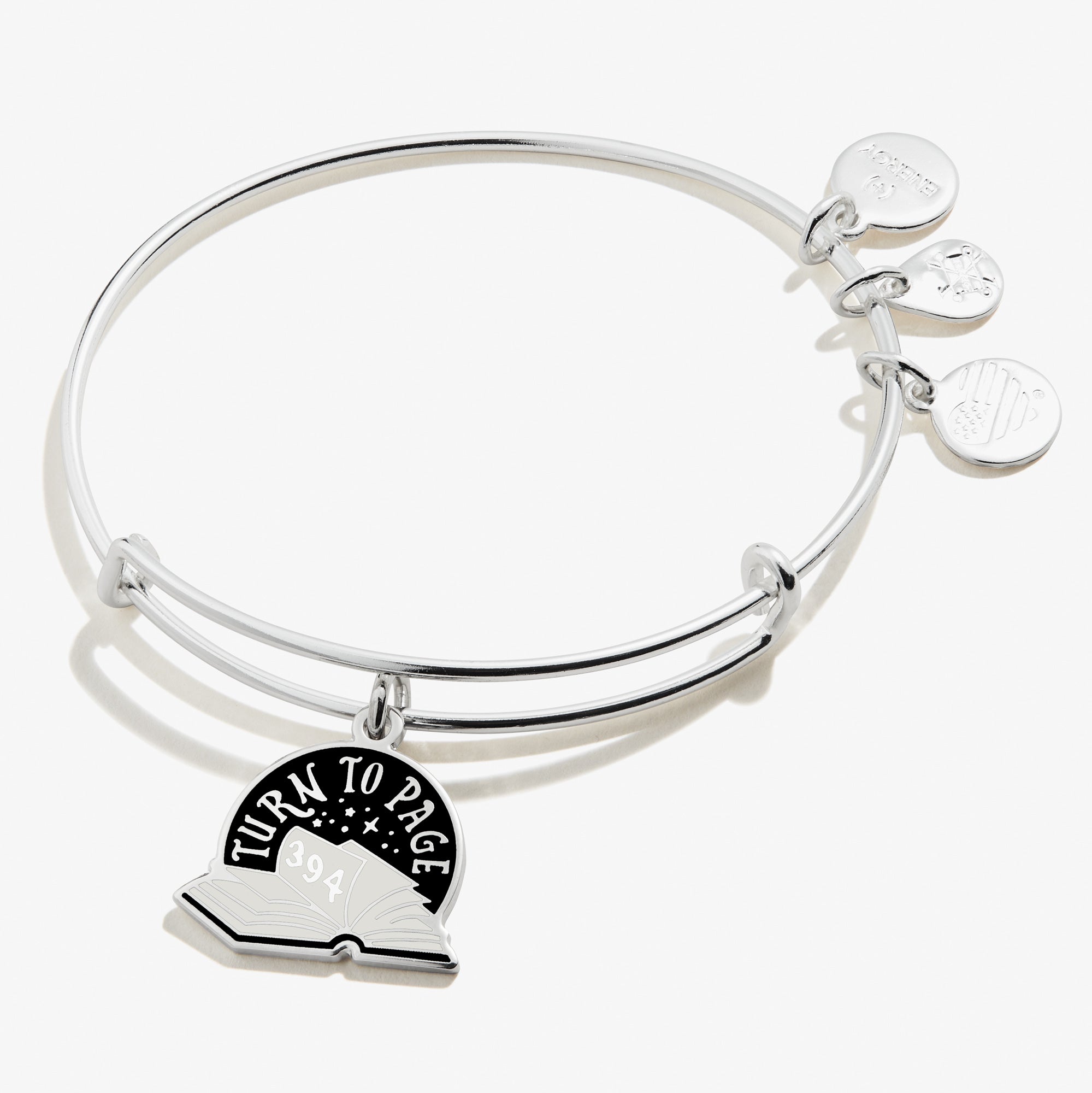 Harry Potter 'Turn to Page 394' Charm Bangle - Official Wizarding World Jewelry for Fans, Cosplay & Gift Giving