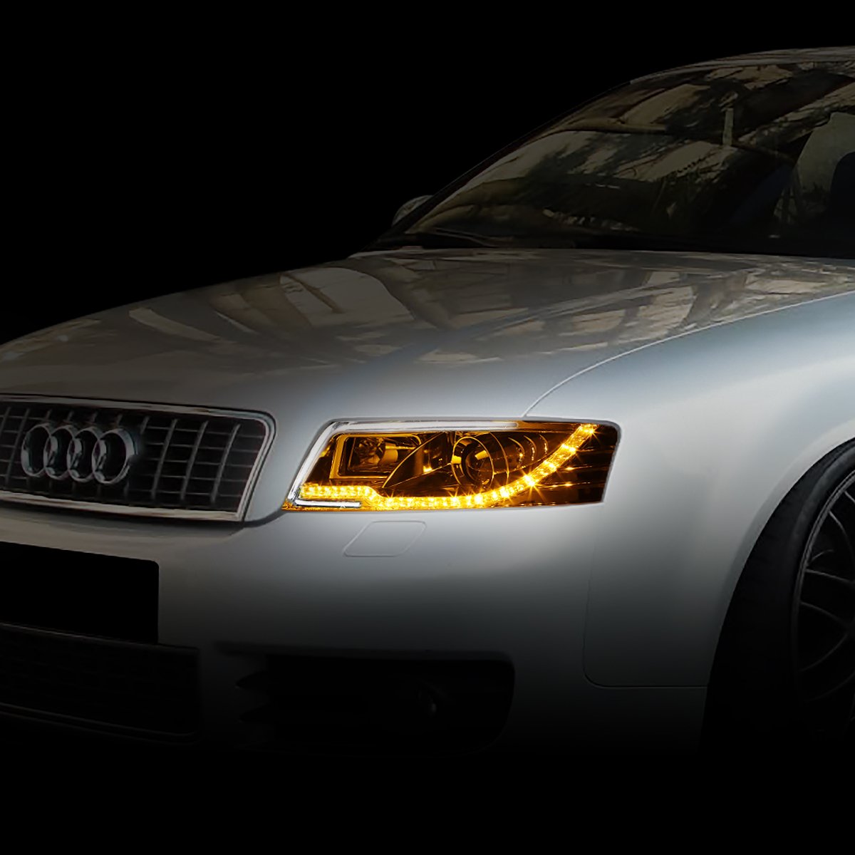 DNA MOTORING HL-HPL-DRL-A402-CH Passenger Side Headlight Assembly - Compatible with [Vehicle Model], DRL & High Performance Lighting for Night Driving & Enhanced Visibility