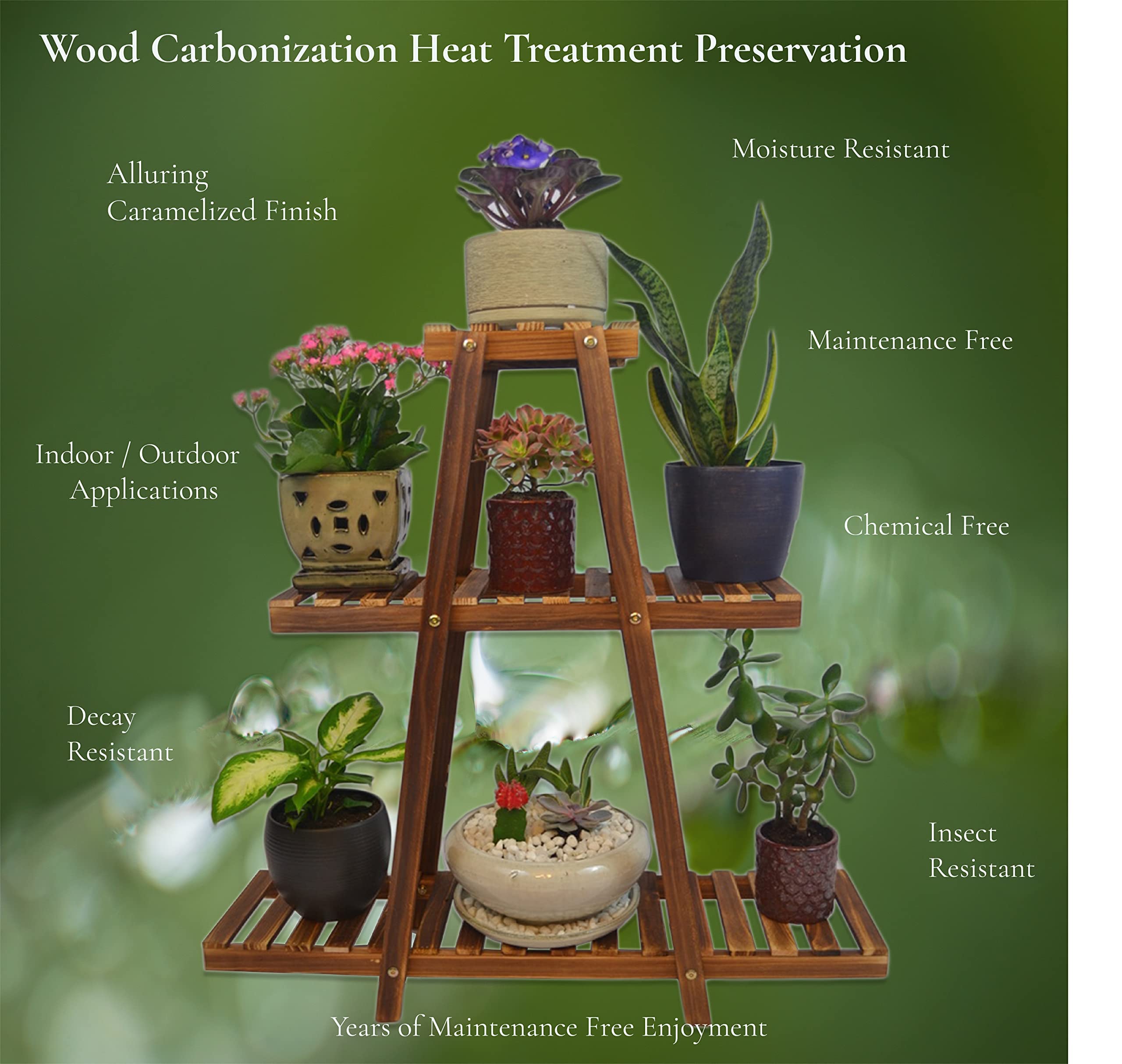 Modern A-Frame Plant Stand for Indoor & Outdoor Use - Sturdy Metal Shelf for Potted Plants, Succulents & Home Decor - Perfect for Living Room, Patio, Garden