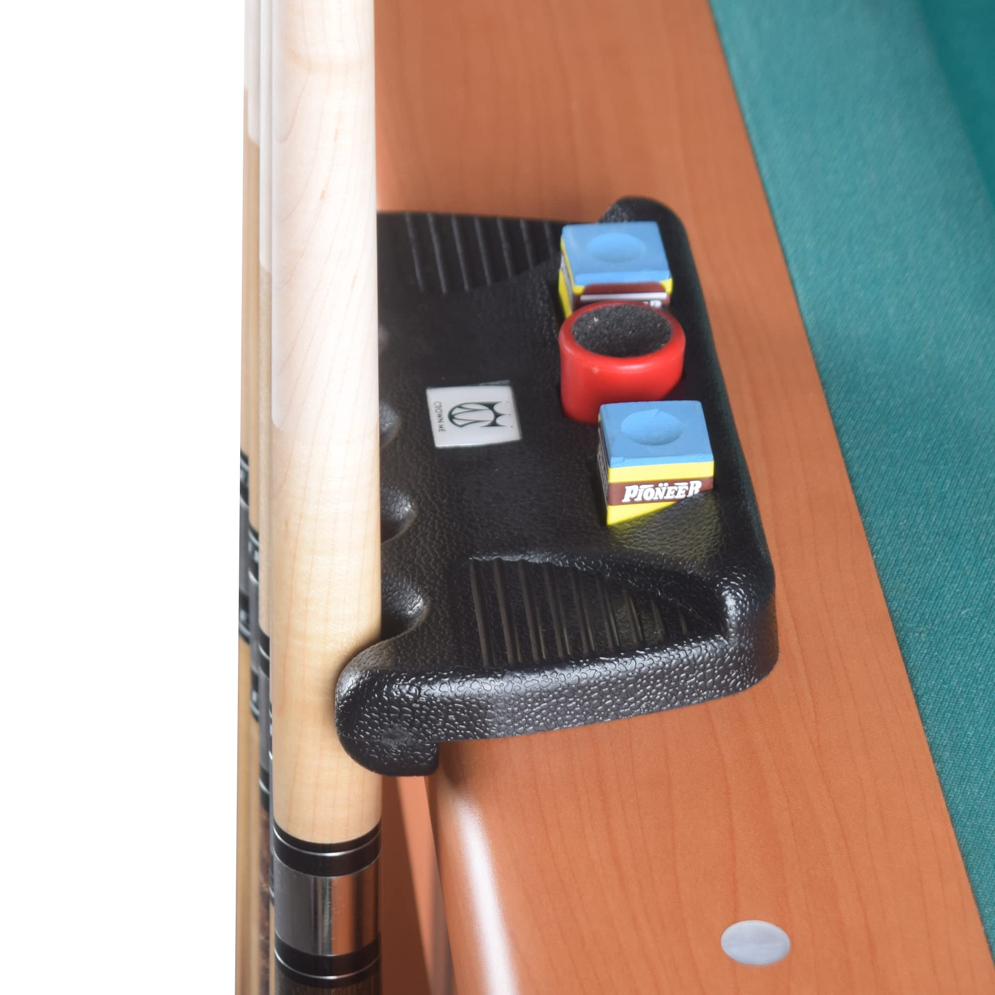 Portable Weighted Billiard Cue Rack - 5 Holes with Chalk Holder for Pool & Snooker