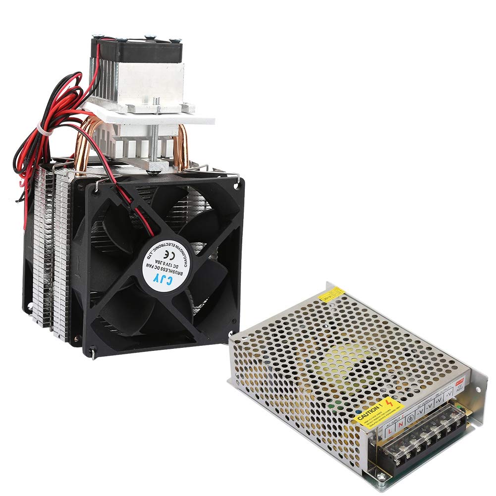 DC 12V 5A Thermoelectric Peltier Mini Fridge - DIY Semiconductor Cooler with Fan & Power Supply for Car, Office, and Camping