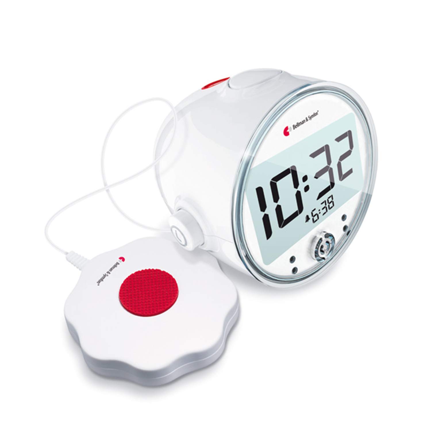 Bellman & Symfon BE1370 Alarm Clock Pro - Loud Dual Alarm Clock with Bed Shaker & Extra Loud Alarm for Heavy Sleepers - Perfect for Home, Office, and Travel Use