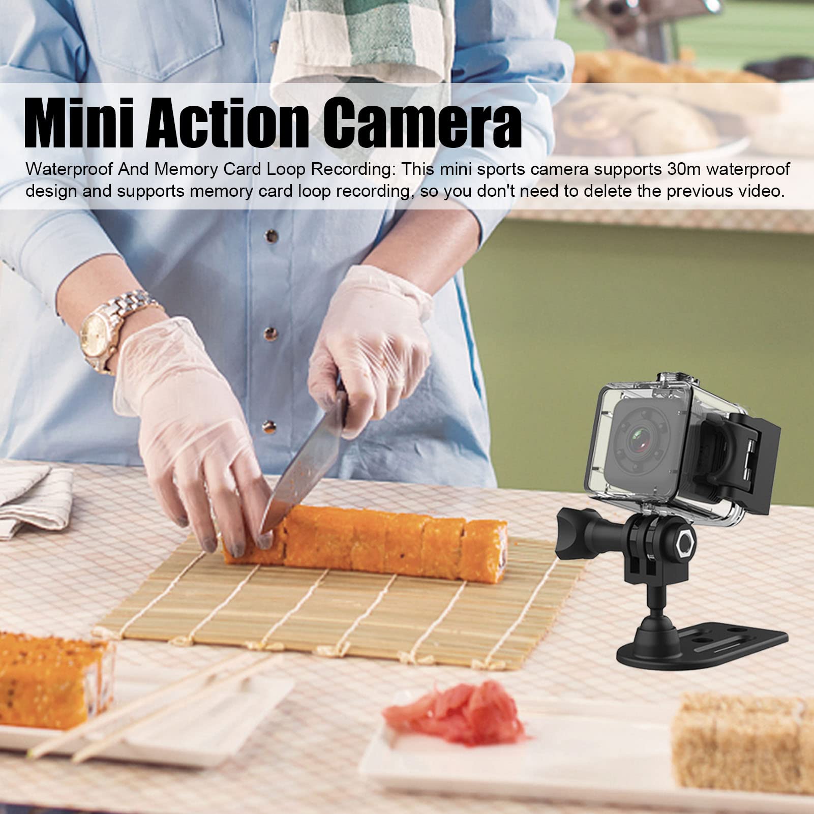Mini Action Camera 4K Ultra HD Waterproof WiFi Sports Camcorder with Night Vision & Infrared for Vlogging, Outdoor Adventures, Cycling, Surfing, and Extreme Sports
